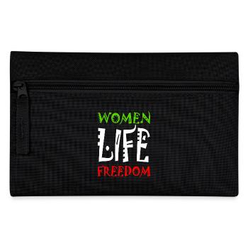 Women life freedom - Federtasche - Schwarz - Vorne