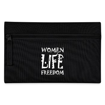 Women life freedom - Federtasche - Schwarz - Vorne