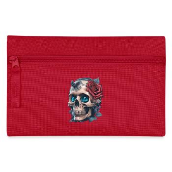 Crâne avec des roses - Trousse - rouge - Devant