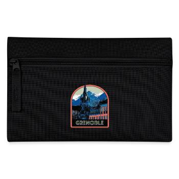 Illustration vue emblématique de Grenoble - Trousse - noir - Devant