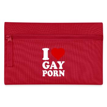 I love gay porn - Pencil Case - red - Front
