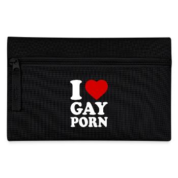 I love gay porn - Federtasche - Schwarz - Vorne