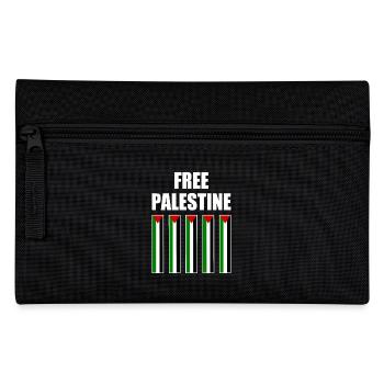 Free palestine - Federtasche - Schwarz - Vorne