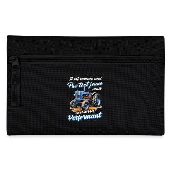 Tracteur ancien agriculteur humour vieux tracteurs - Trousse - noir - Devant