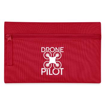 drone pilot drone team airplane cool sayings - Pencil Case - red - Front