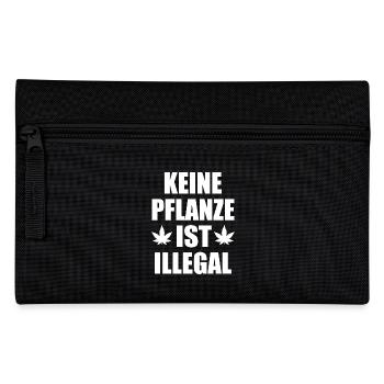 keine pflanze ist illegal - Federtasche - Schwarz - Vorne