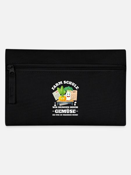 Farm School of Vegetables - Pencil Case - black