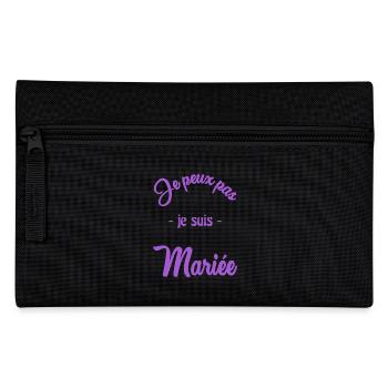HOCHZEIT. PAAR. ICH HABE GERADE GEHEIRATET. Junggesellinnenabschied - Federtasche - Schwarz - Vorne