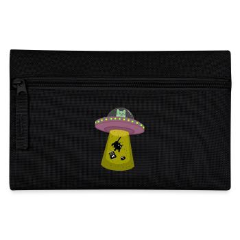 ufo cat - Pencil Case - black - Front