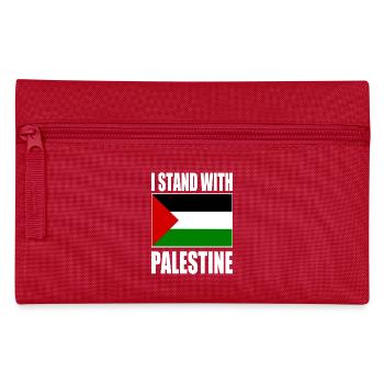 I stand with palestine - Federtasche - Rot - Vorne