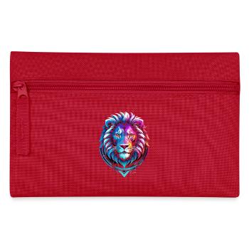 Rotes und blaues Löwensymbol - Federtasche - Rot - Vorne