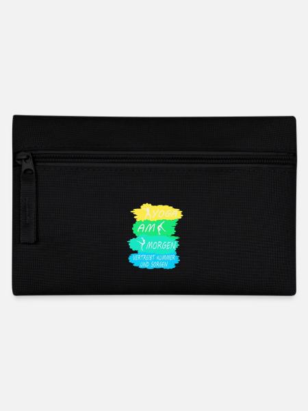 Yoga Lehrerin Kurs Meditation Geschenk Damen Matte - Federtasche - Schwarz