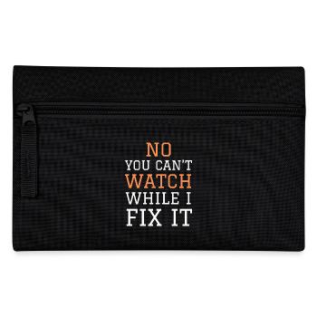 Mechanic Saying | Funny Mechanic Quote - Pencil Case - black - Front