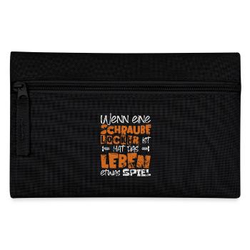 WENN EINE SCHRAUBE LOCKER IST hat das Leben Spiel - Federtasche - Schwarz - Vorne