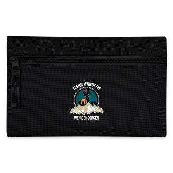 More Hiking Less Worries - Outdoor Enthusiast - Pencil Case - black - Front
