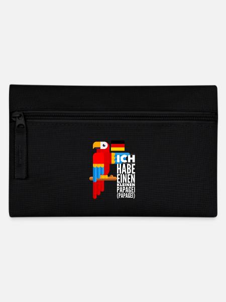 Papagei - Federtasche - Schwarz