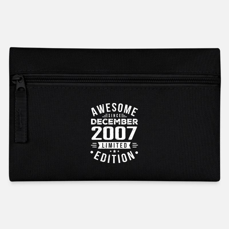 Geburtstagsgeschenk geboren im Dezember 2007 - Federtasche - Schwarz