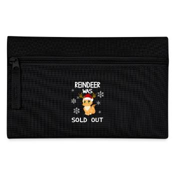 Reindeer Was Out Cat Christmas Funny Sayings - Pencil Case - black - Front