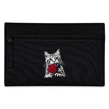 Lustige Katze Eis - Pencil Case - black - Front