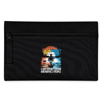 Drôle de dicton pour les pêcheurs en kayak - Trousse - noir - Devant
