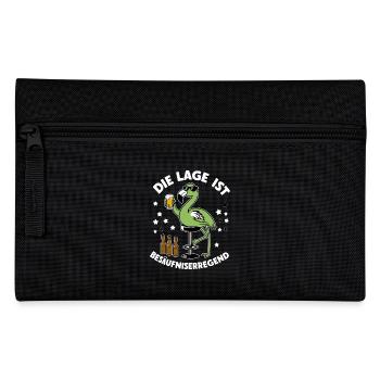 Drôle de flamant rose vert - Trousse - noir - Devant