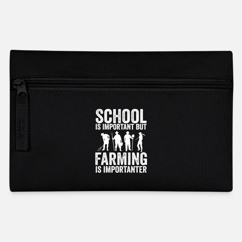 Die Schule ist wichtig, aber die Landwirtschaft ist noch wichtiger - Federtasche - Schwarz
