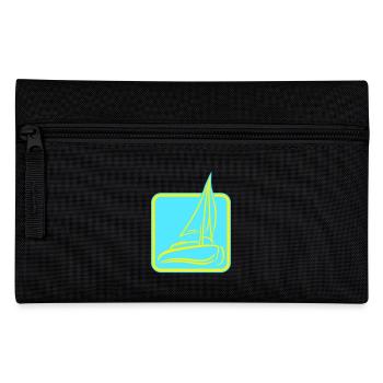 Logo de voile icône carré voilier navire - Trousse - noir - Devant