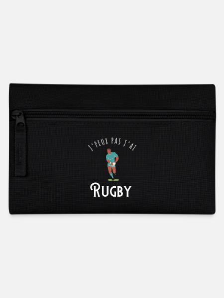 I can't I have rugby - Geschenkidee - Federtasche - Schwarz