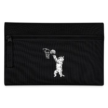 Katze Basketball Dunking - Federtasche - Schwarz - Vorne