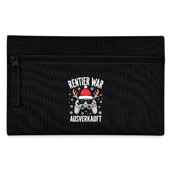 Rentier war ausverkauft gamer - Federtasche - Schwarz - Vorne