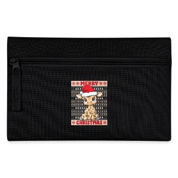 Giraffe Ugly Christmas Christmas Xmas Cute - Pencil Case - black - Front