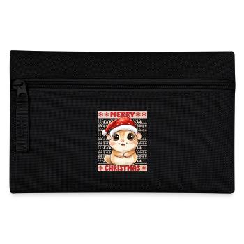 Hamster Ugly Christmas Christmas Xmas Sweet - Pencil Case - black - Front