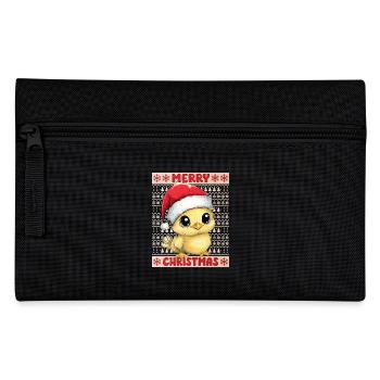 Poulet poussin moche Noël Noël mignon - Trousse - noir - Devant