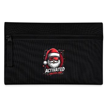 Santa Claus with ski goggles - Christmas Mode - Pencil Case - black - Front