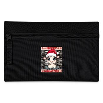 Cow Calf Ugly Christmas Christmas Xmas Sweet - Pencil Case - black - Front