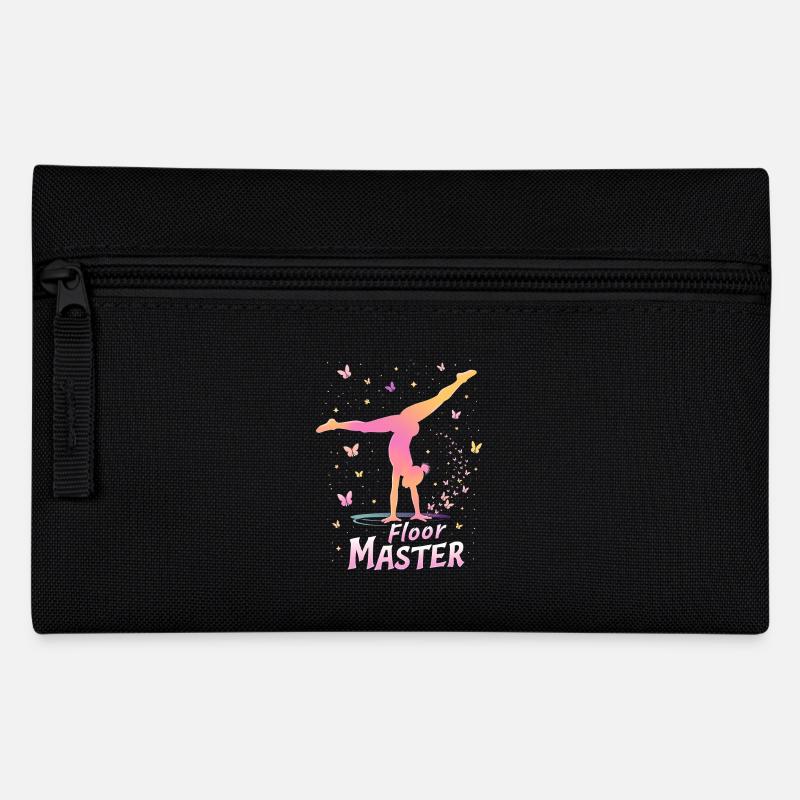 Gymnastik Geschenk Damen Mädchen - Federtasche - Schwarz