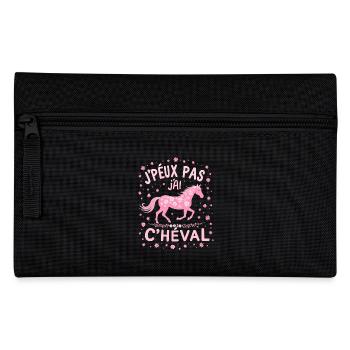 J'Peux Pas J'Ai Cheval - Rose - Trousse - noir - Devant