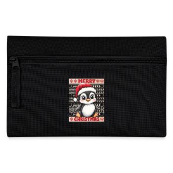 Penguin Christmas Cute Cute Christmassy - Pencil Case - black - Front