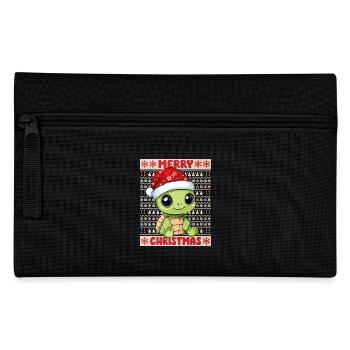 Turtle Ugly Christmas Christmas Xmas Sweet - Pencil Case - black - Front