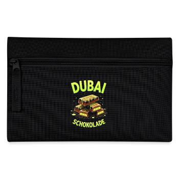 Dubai-Schokolade - Schokolade-Meme - Federtasche - Schwarz - Vorne