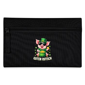 Bonne Veille du Nouvel An Cochon Chanceux - Trousse - noir - Devant