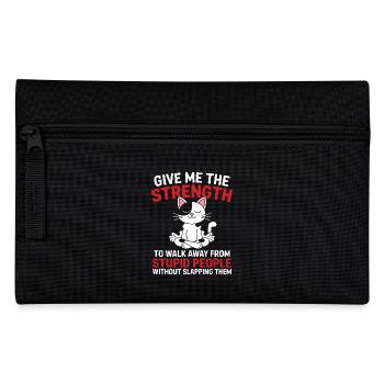 gib mir die Kraft, von dumm wegzugehen - Federtasche - Schwarz - Vorne