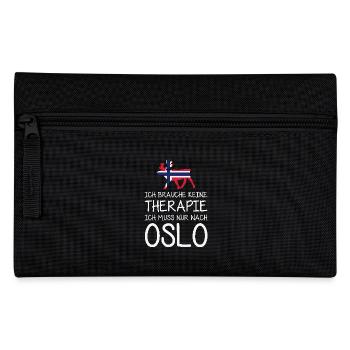 Ich brauche keine Therapie Ich muss nur nach Oslo - Federtasche - Schwarz - Vorne