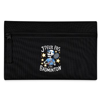 J'peux pas j'ai Badminton - Trousse - noir - Devant