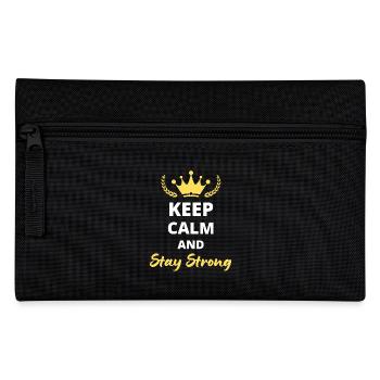 Keep Calm and Stay Strong - Pencil Case - black - Front
