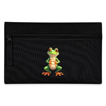 frog funny tree frog red-eyed tree frog - Pencil Case - black - Front