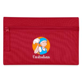 School caretaker - Pencil Case - red - Front