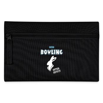 Bowling Oster Outfit Ostergeschenk Bowlen - Federtasche - Schwarz - Vorne