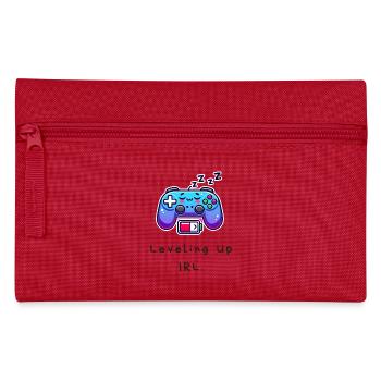 Leveling Up IRL – Funny Gamer Shirt - Pencil Case - red - Front