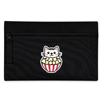 Cat with Popcorn - Comic - Federtasche - Schwarz - Vorne